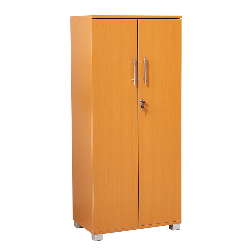 Saravia Storage Cupboard 3 Shelf Universal 2 Door Locking Storage Pantry Cabinet Latitude Run Color Beech
